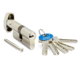 Tesa T65B3535N Cilindro de Seguridad T60 Leva Larga Anti-Bumping, Antiganzúa, Antitaladro con Llave Plana Reversible, 6 Pitones y 5 Llaves Niquelado Precio: 64.49999985. SKU: B144MJCPK5