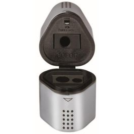 Faber Castell Afilalapices Trío Grip 2001 3 en 1 Plateado Metálico para Lápices Estándar y Jumbo