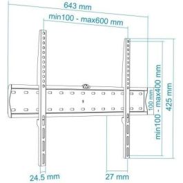 TooQ LP4170F-B Soporte de Pared Fijo para TV 37-70" hasta 40kg, VESA 200x200-600x400, Nivel Burbuja, Pantallas Curvas, Negro