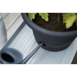 Elho Pote de Tomate Green Basics con Estaca Circular y Tanque de Agua 33 cm Negro Brillante