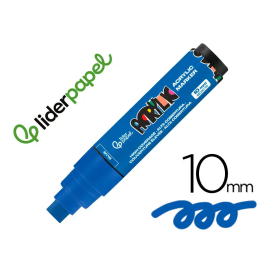 Liderpapel Rotulador Acrylic Punta Rectangular 10 mm Azul para Todo Tipo de Superficie Base Agua Precio: 23.89000042. SKU: B1427S46T5