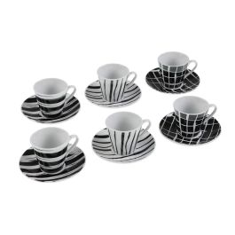 Juego de Tazas con Platos Versa Negro Porcelana Precio: 14.49999991. SKU: B15LVWGCM5