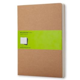 Cuaderno Moleskine Cahier 19X25 120H Lisa Marron Kraft Set De 3