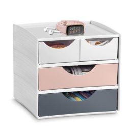 Modulo Cep Mycube 4 Cajones Mixtos Color Blanco/Rosa Y Gris Precio: 42.69000032. SKU: B15R9XYGQE