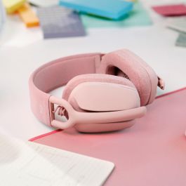 Logitech Zone Vibe 100 Auriculares Diadema Inalámbricos Bluetooth 5.2 Rosa para Llamadas/Música, Micrófono con Cancelación de Ruido, 185g