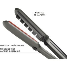 Jean Louis David 39968 Alisador de Pelo Infrarrojos y Vapor STEAM PROTECT, Placas Cerámica Turmalina, Temperatura Ajustable 150-230°C, 50W, Tanque 30ml