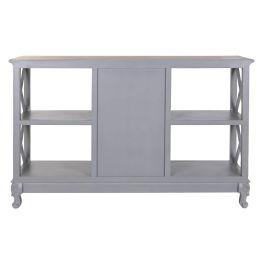 DKD Home Decor Victoria Buffet Tradicional Gris Natural Paulownia Mdf 132 x 40 x 84.5 cm