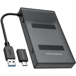 GrauGear G-2603-AC - Adaptador USB-A/C 3.1 para SSD/HDD SATA 2.5", USB 3.2 Gen 1 Tipo-A, Negro, Plástico Precio: 36.49999969. SKU: B1A2Q4Y4JM