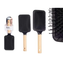 Berilo Cepillo Cabello Mango Madera Cuadrado Plástico/Silicona 24.5x4x8.4 cm (24 Unidades) Precio: 35.95000024. SKU: B186BKJKHS