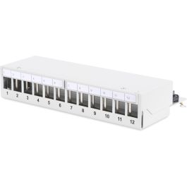 Digitus Patchpanel Modular de Sobremesa 12 Puertos RJ-45 Apantallado, 1U, Color Gris