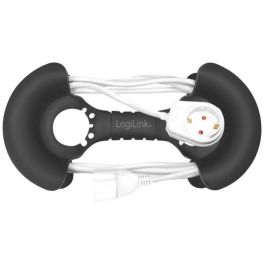 LogiLink KAB0068 Enrollacables, para 2-20m de Cable, Montaje en Pared, Negro