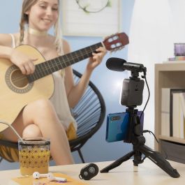Kit Vlogging con Luz, Micrófono y Mando Plodni InnovaGoods 6 Piezas Precio: 16.89000038. SKU: B1ERSBH6YK