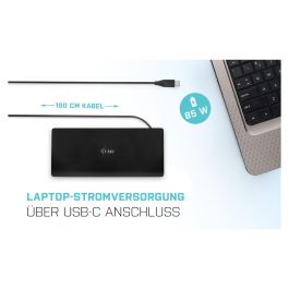Hub USB i-Tec C31QUATTRODOCKPD Negro