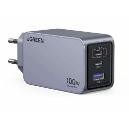 UGREEN Nexode Pro 100W GaN Charger 3 Puertos USB-C y USB-A con Cable USB-C Carga Rápida Universal Negro Gris