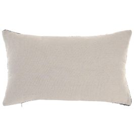 DKD Home Decor Cojín Boho de Algodón y Poliéster Gris Azul con Cremallera 50 x 30 cm (2 Unidades)