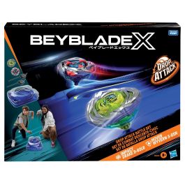 Hasbro G0842 Beyblade Estadio Premium Drop Attack X Set de Batalla Beystadium 2 Tops y 2 Lanzadores +8 años