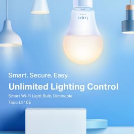TP-Link Tapo L510E Bombilla inteligente LED Wi-Fi 8.7W E27 Regulable 806 lm Blanco Cálido 2700K Compatible Alexa y Google Assistant TP-Link Tapo L510E Bombilla inteligente LED Wi-Fi 8.7W E27 Regulable 806 lm Blanco Cálido 2700K Compatible Alexa y Google Assistant