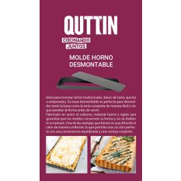 Quttin Molde Horno Desmontable 35 x 11 x 2.6 cm (12 Unidades)
