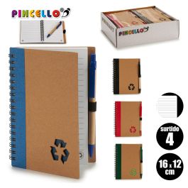 Libreta de cartón reciclado con boli 16x12 cm - Pincello (24 Unidades) Libreta de cartón reciclado con boli 16x12 cm - Pincello (24 Unidades)
