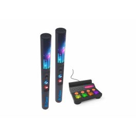 iDance Baquetas de Batería Inalámbricas con Altavoz y Sonido, Plástico Negro 35x3 cm, para 8 Años, Batería Litio Incluida