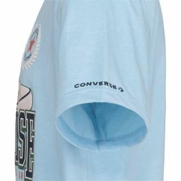 Camiseta de Manga Corta Infantil Converse Script Sneaker Gfx Azul cielo