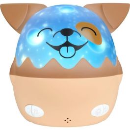 Bigben Interactive BIG1722427113882 Luz Nocturna Musical Inalámbrica Perro con Proyección 360°, 13 Películas, 8 Melodías, Mando a Distancia, Batería USB-C