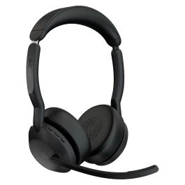 Jabra Evolve2 55 Link380a MS Stereo Auriculares Inalámbricos y Cableados para Oficina y Centro de Llamadas, Negro, Certificado para Microsoft Teams