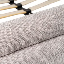 Cama Beige Tejido Dormitorio 160 X 217 X 107 cm
