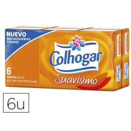 Colhogar Pañuelos de Papel Compacto Blanco 4 Capas Paquete de 6 Pañuelos Precio: 1.49999949. SKU: B1FD57L329