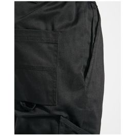 Roly Pantalón laboral Protect negro t-40 38 x 106,5 cm recto sin pinzas, 65% poliéster 35% algodón, cinturilla ajustable, bolsillos múltiples y rodilleras