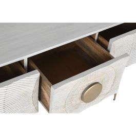 Consola Home ESPRIT Blanco Dorado Metal Madera de mango 120 x 38 x 76 cm