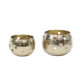DKD Home Decor Portavela Shabby de Metal Dorado 12 x 10 x 12 cm Set de 2 unidades Precio: 46.78999941. SKU: B1BB5A6A88