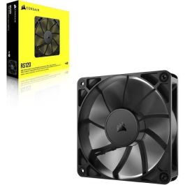 Corsair RS120 Ventilador PWM de 120 mm para PC - Enfriamiento Silencioso y Eficiente, Máximo Flujo de Aire, Negro, Conector 4 pines