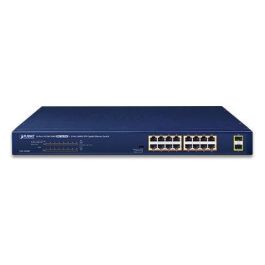 Planet GSW-1820HP Switch PoE+ Gigabit 16 Puertos 802.3at, 2 SFP, 240W, Alcance Extendido 250m, Vigilancia IP