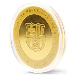 FC Barcelona Moneda Barça Oro Coleccionista Zamak Acabado Dorado 4 cm
