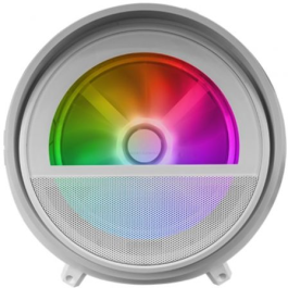 Mars gaming Caja MicroATX MCCYLON Blanca, Caja Gaming Futurista Tipo Turbina con Ventana Panorámica