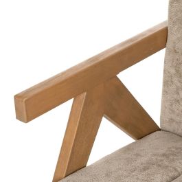 Sillón Taupe Madera de Abedul Salón 76,50 X 87 X 72,50 cm
