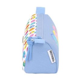 Safta Estuche Portatodo Escolar Reciclado Smiley World Joyful con 1 Cremallera, 80x210x70 mm