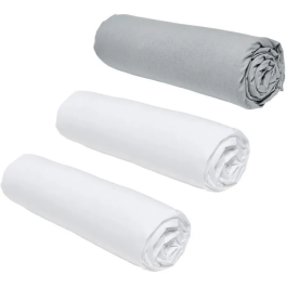 Today TOD3574641214678 Conjunto de 3 cortinas esenciales 140 x 190 cm para 2 personas 100% algodón tiza/acero