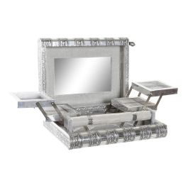 DKD Home Decor Joyero Indio Plateado Natural de Madera y Aluminio 21 x 7.6 x 27.5 cm Precio: 20.50000029. SKU: B16QATT77V
