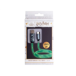 Wondee Cable USB a USB-C Iluminado Harry Potter Patronus 1.2 m para Carga Rápida y Sincronización de Datos