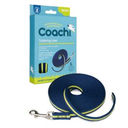Coachi Training Line Correa Acolchada de Adiestramiento para Perros y Cachorros Pequeños/Medianos, Ligera y Suave, Azul-Lima 5 Metros