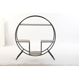 DKD Home Decor Estantería Loft, Abeto y Metal, Negro Gris Claro, 30 cm Largo x 90 cm Ancho x 100 cm Alto, 4 Estantes, Doble Cara DKD Home Decor Estantería Loft, Abeto y Metal, Negro Gris Claro, 30 cm Largo x 90 cm Ancho x 100 cm Alto, 4 Estantes, Doble Cara