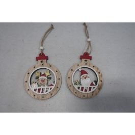 DKD Home Decor Decoración Colgante Navidad Tradicional MDF Cuerda Natural Rojo Figuras Reno Papa Noel Surtido 0.5x13x10 cm (12 Unidades) Precio: 9.91716. SKU: B1KPBYAK32