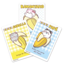 SD GAMES Juego de Cartas Bananya Español, +8 años, 2-4 jugadores, Colecciona gatos en un plátano, Partidas de 20-30 minutos
