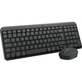 Logitech MK250 Teclado y Ratón Inalámbrico Español QWERTY, Combo Óptico, Resistente a Salpicaduras, Bluetooth LE, Grafito