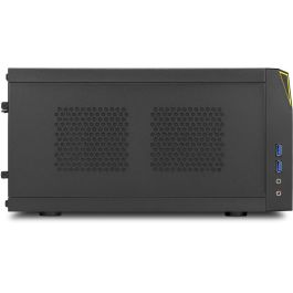 Sharkoon C10 SHARK ZONE Caja Torre PC Gaming Negro Amarillo con Soporte para Fuentes ATX y SFX de Diseño Elegante