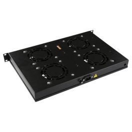 Lanview 4 FANS MÓDULO DE VENTILADOR DE MONTAJE EN RACK CON TERMOSTATO DIGITAL 1U para Refrigeración de Racks de Red/Servidor