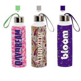 DKD Home Decor Botella de Agua 550ml Borosilicato Inox Cierre Hermético Apta Lavavajillas Microondas Multicolor Surtidas 6 Unidades Precio: 22.33902. SKU: B12NDWQB9J