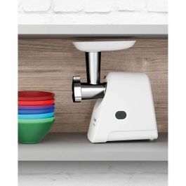 Bosch MFW2514W Picadora de Carne SmartPower, Motor Bloqueado 1500W, 1.7 kg/min, 2 Rejillas, Rallador y Cortador Blanco